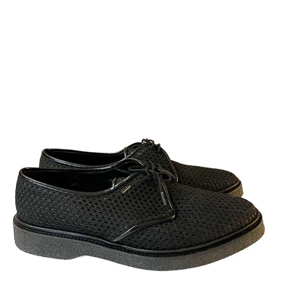 ADIEU PARIS TYPE 1 DERBY SHOE IN BLACK PERFORATED FABRIC Size 45 (US 12) UNDERCOVER-SHOES-Adieu-Paris-  main image 3